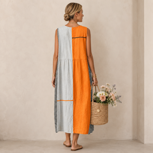LETICIA™️ | Vestido Midi Bi Tono