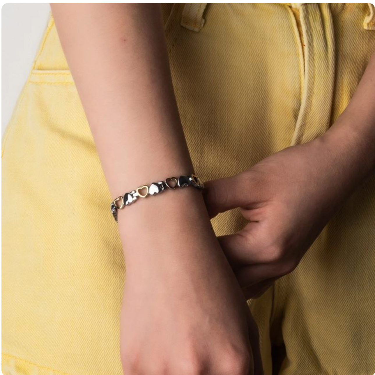 Pulsera Magnética Premium Corazón 2x1