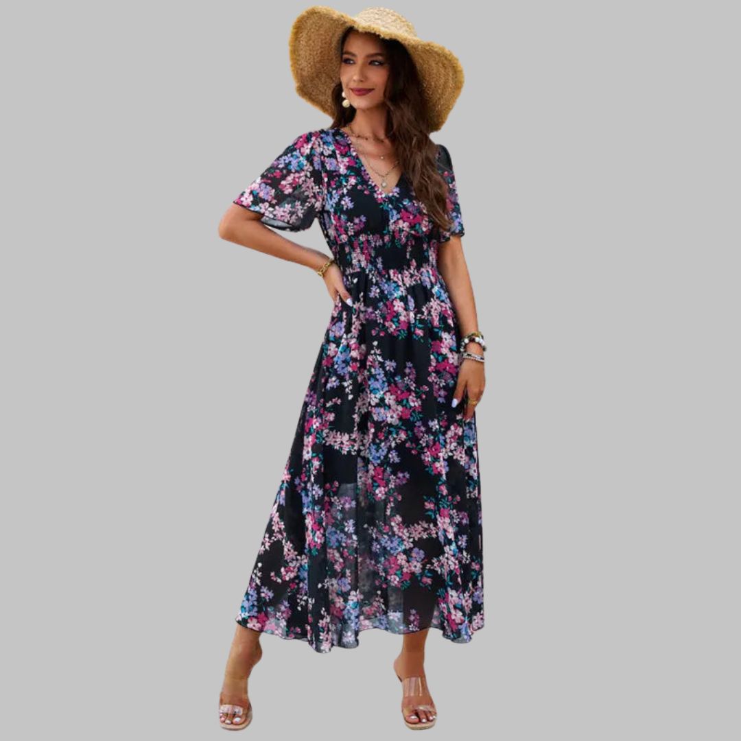 Noelia – Vestido floral con Encanto Natural y Escote en V
