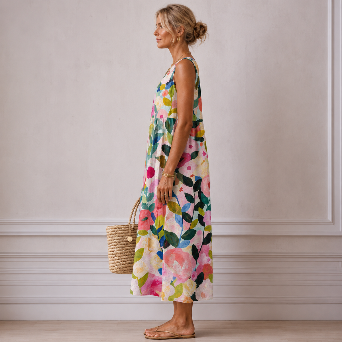 Alana™️ | Vestido Midi Floral