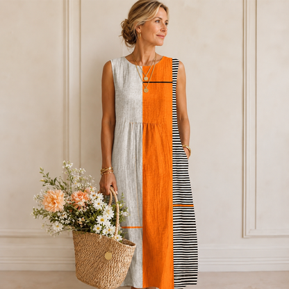 LETICIA™️ | Vestido Midi Bi Tono