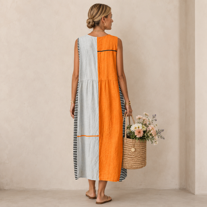 LETICIA™️ | Vestido Midi Bi Tono